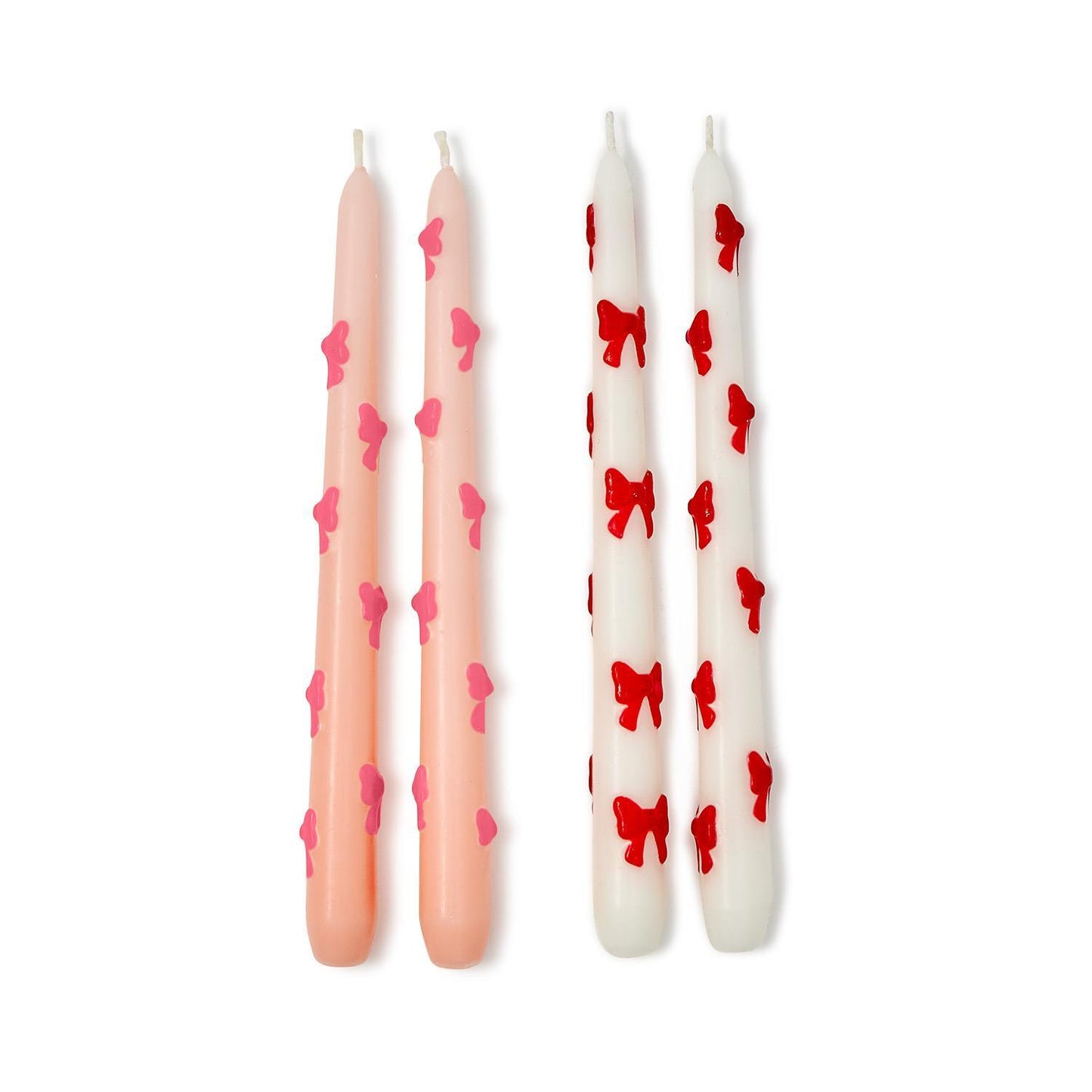 Bow Taper Candles, Set of 2