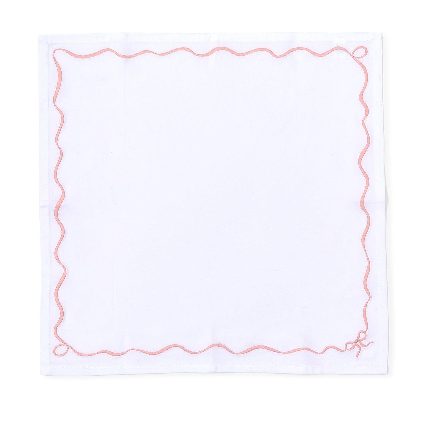 Bow-tiful Set of 4 Embroidered Bow Dinner Napkins