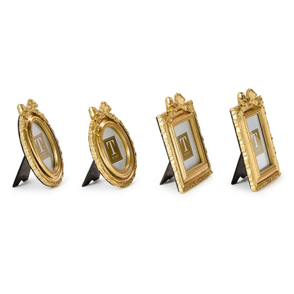 Vintage Gold Mini Photo Frame with Accent Bow (*Multiple Shapes*)
