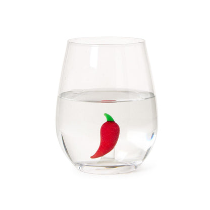 Red Chili Pepper Stemless Wine Glass (20 oz. hand wash only)