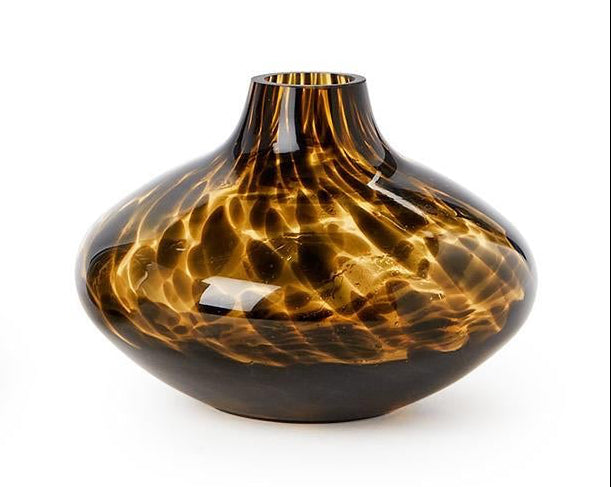 Hand-Blown Tortoise Print Vases (*color may vary)