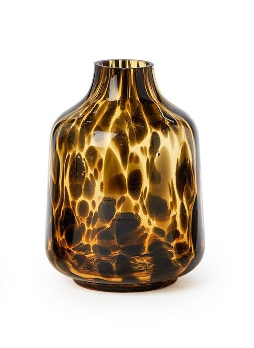 Hand-Blown Tortoise Print Vases (*color may vary)