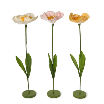 Hand-Crafted Paper Flower with Base Unit (*Multiple Styles*)