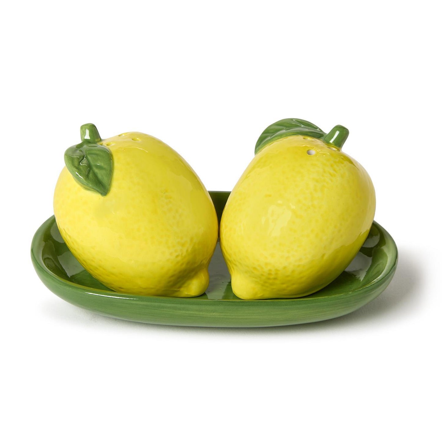 Lemon Grove Salt and Pepper Shaker Set on Tray in Gift Box