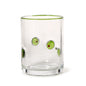 Martini Olive Double Old Fashion Hand-Painted Glass