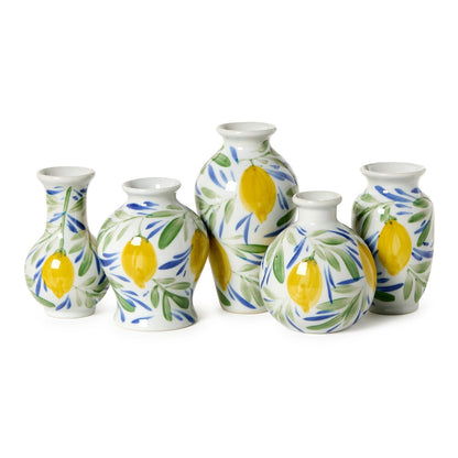 Lemon Grove Hand-Painted Mini Lemon Vases (*Multiple Styles*)