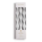 S/3 Twist and Glow White 12" Twist Taper Candles in Gift Box