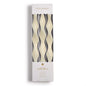 S/3 Twist and Glow Ivory 12" Twist Taper Candles in Gift Box