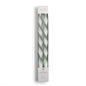 S/2 Twist and Glow Green Ribbon 15 3/4" Twist Taper Candles in Gift Box