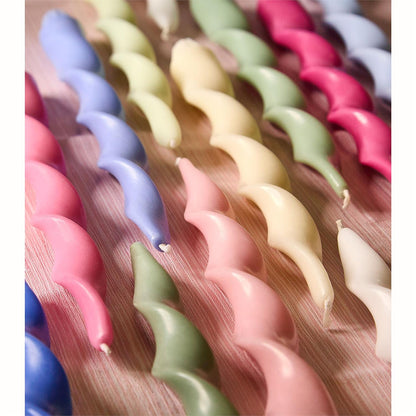 Twist and Glow Set of 3 Pink Hue 12" Twist Taper Candles in Gift Box