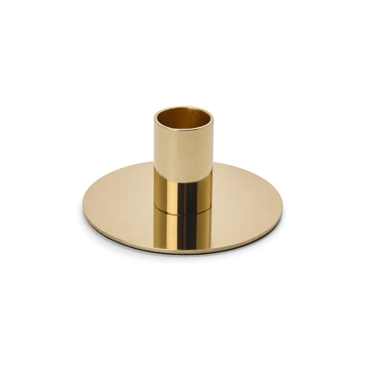 Metallic Gold Metal Taper Candlestick Candleholder