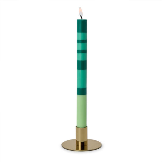 Metallic Gold Metal Taper Candlestick Candleholder