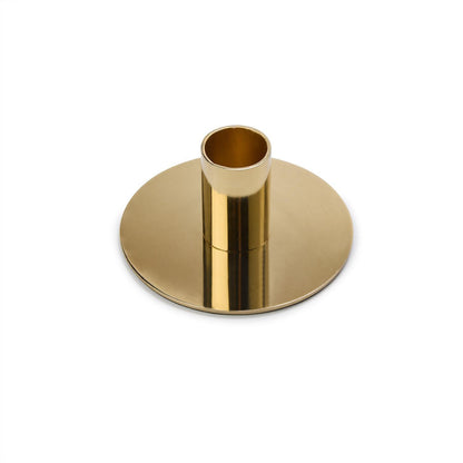 Metallic Gold Metal Taper Candlestick Candleholder