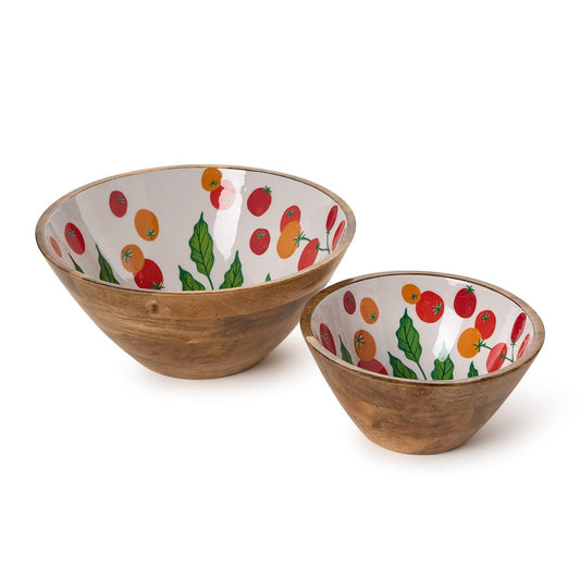 Garden Harvest Hand-Crafted Wood Bowl