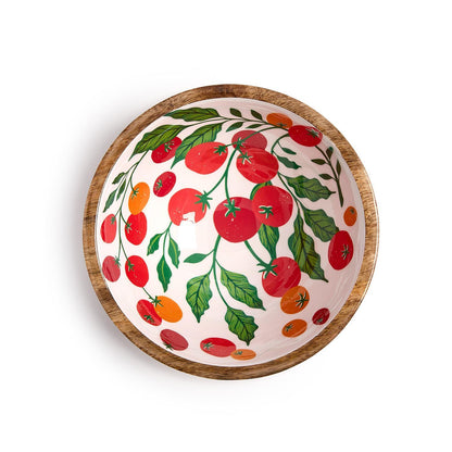 Garden Harvest Hand-Crafted Wood Bowl