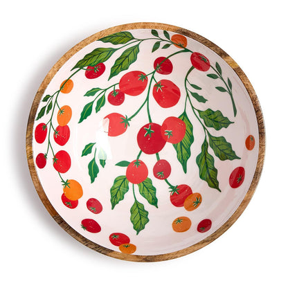 Garden Harvest Hand-Crafted Wood Bowl