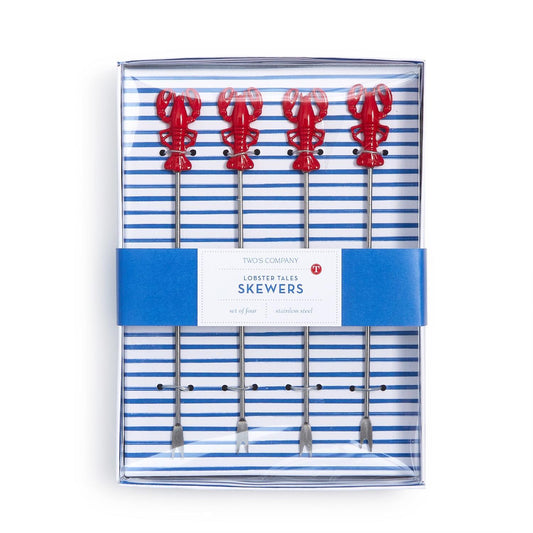 Lobster Tales Set of 4 Skewers in Gift Box