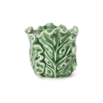 Cruciferous Leaf Taper Candlestick Candleholder
