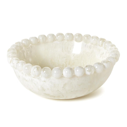 Modern Pop White Beaded Rim Bowl