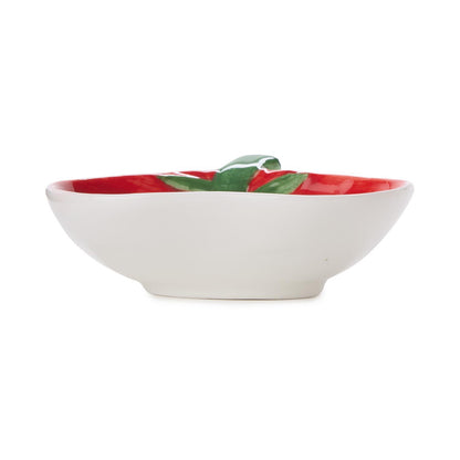 Garden Harvest Vegetable Hand-Painted Tidbit Dish/Tray