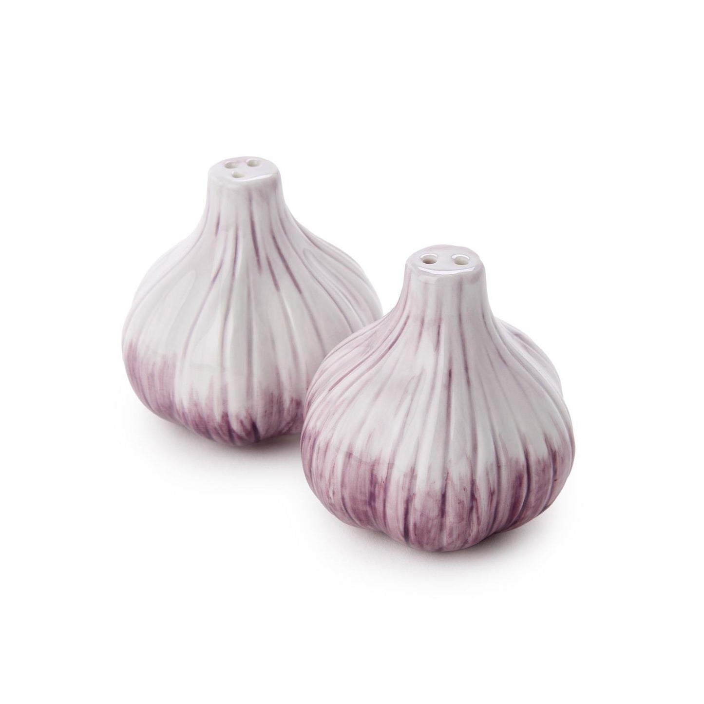 Garden Harvest Hand-Painted Garlic Salt and Pepper Shaker Set in Gift Box