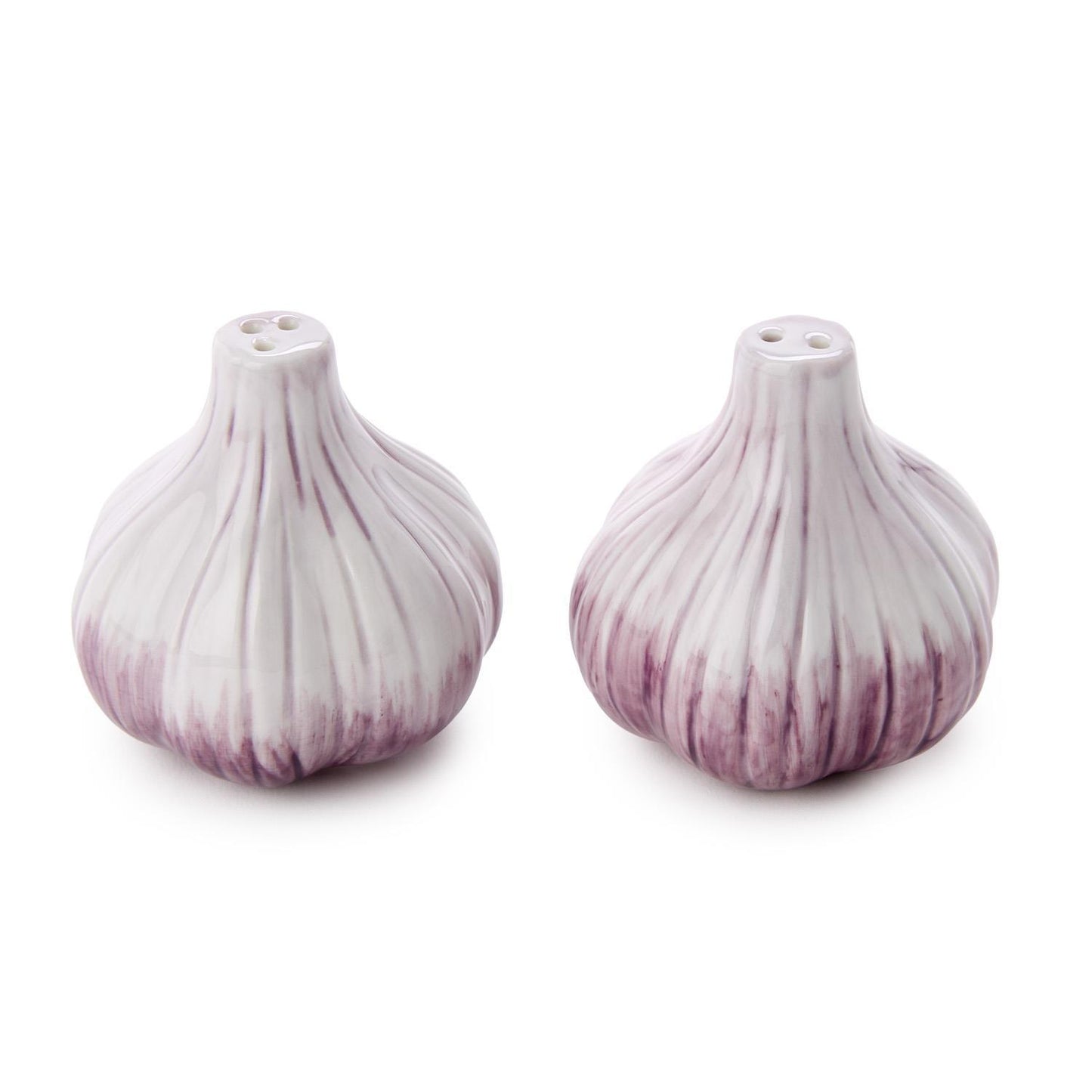 Garden Harvest Hand-Painted Garlic Salt and Pepper Shaker Set in Gift Box