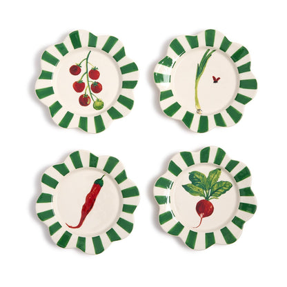 Garden Harvest Vegetable Tidbit Plates