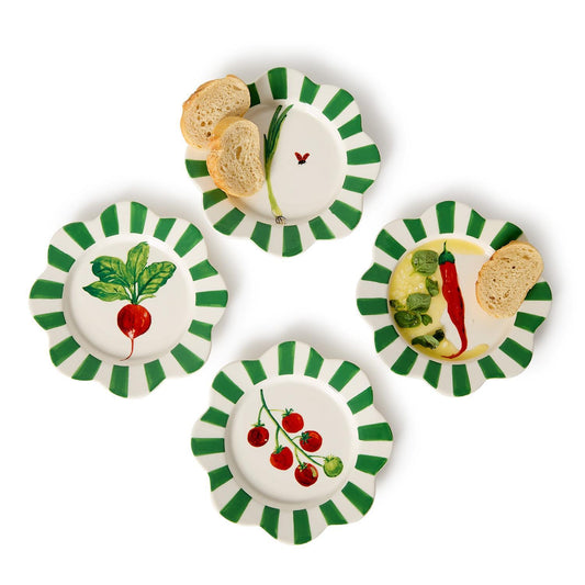 Garden Harvest Vegetable Tidbit Plates