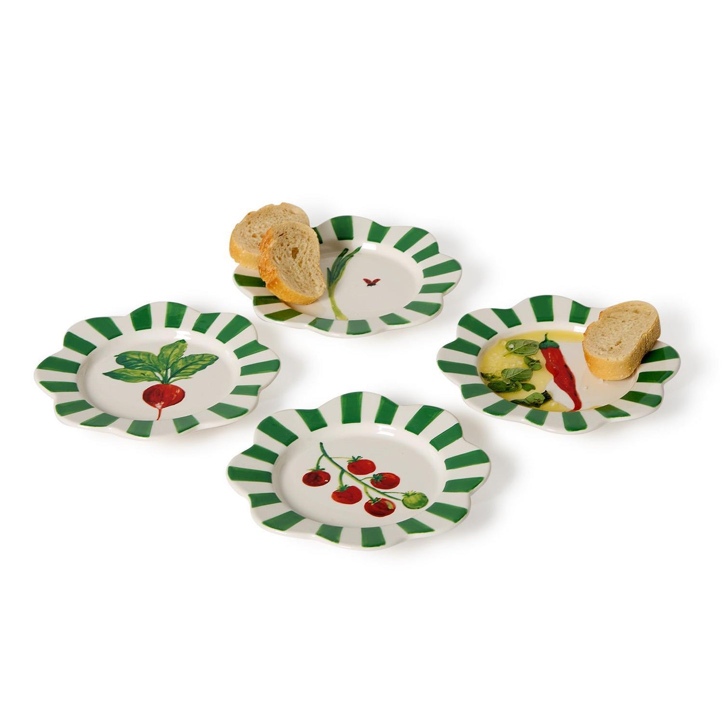 Garden Harvest Vegetable Tidbit Plates