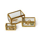 Brass and Glass Decorative Nesting Trinket Boxes
