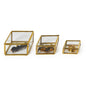 Brass and Glass Decorative Nesting Trinket Boxes
