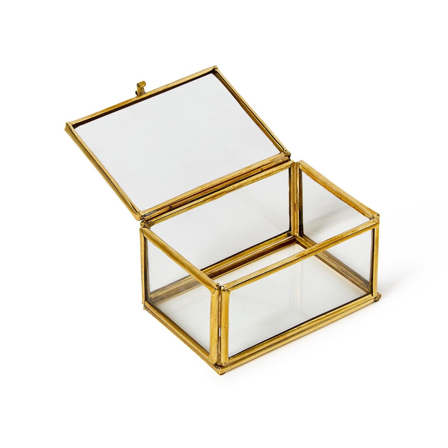Brass and Glass Decorative Nesting Trinket Boxes