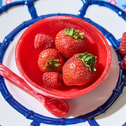 American Resin Red, White and Blue Round Tidbit Bowl