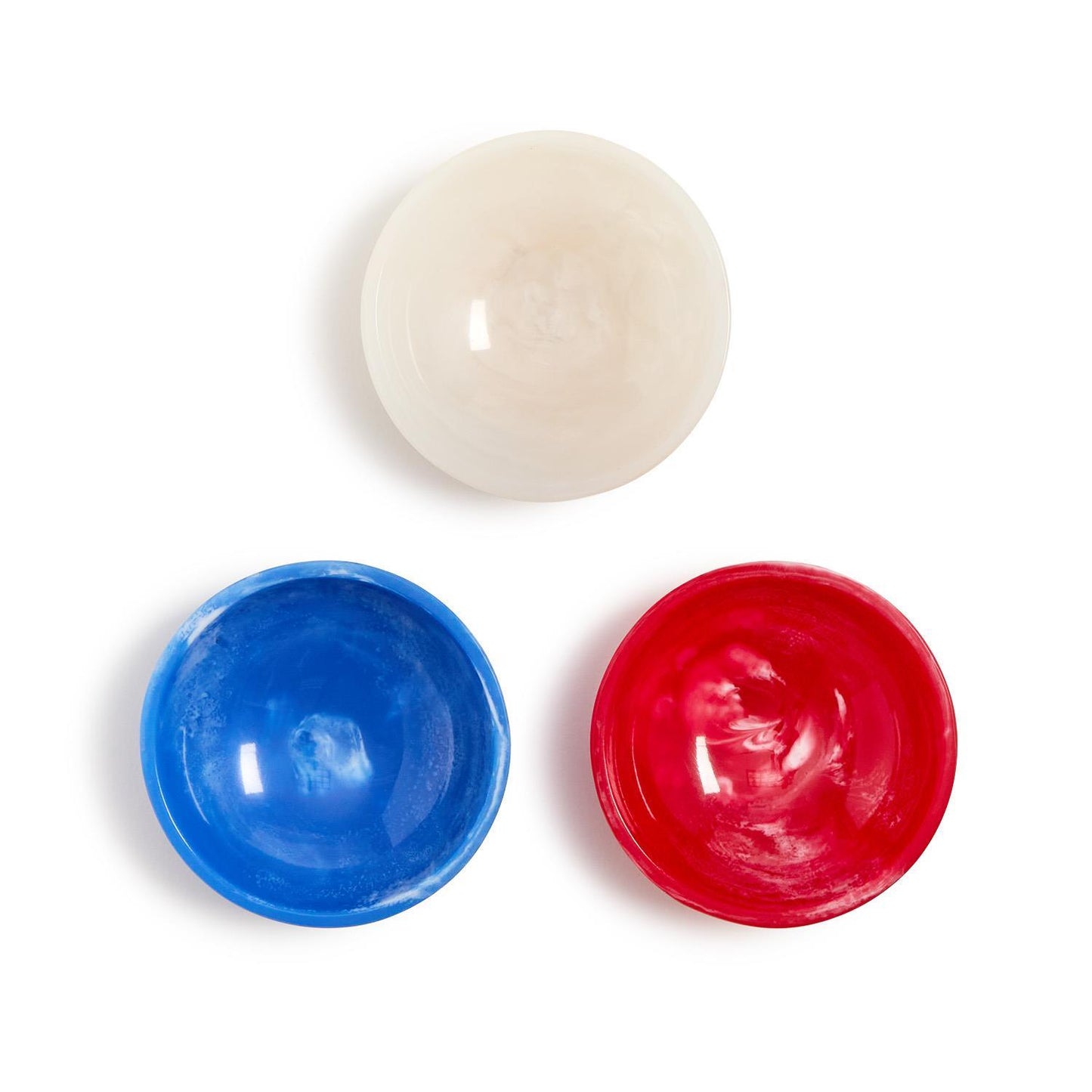 American Resin Red, White and Blue Round Tidbit Bowl