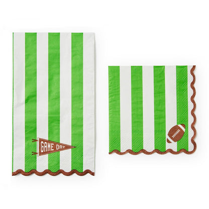 Game Day Pc 3-Ply Scalloped Edge Guest Paper Napkin