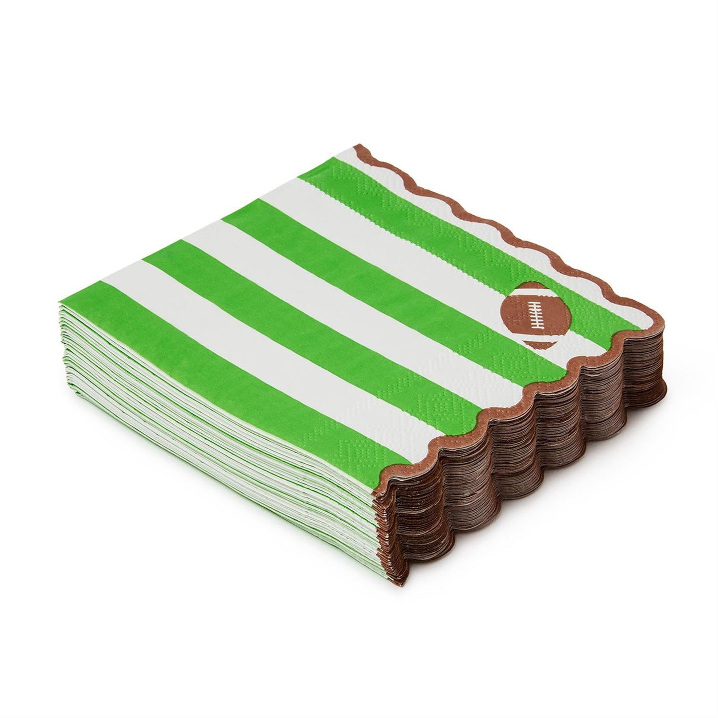 Game Day 3-Ply Scalloped Edge Cocktail Paper Napkin