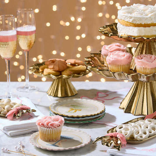 Scalloped Edge Gold Cake Stands (*Three Sizes*)