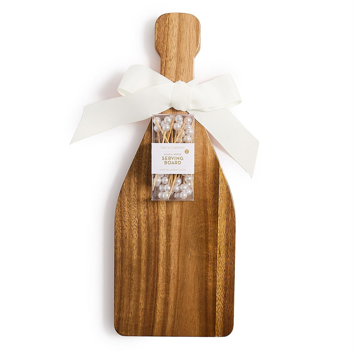 Champagne Bottle Charcuterie / Dessert Serving Board with 20 Pearl Picks