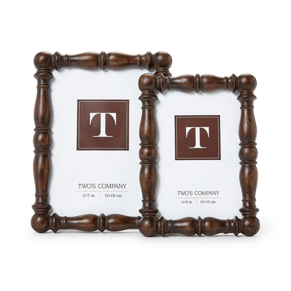 Spindle Faux Wood Photo Frame