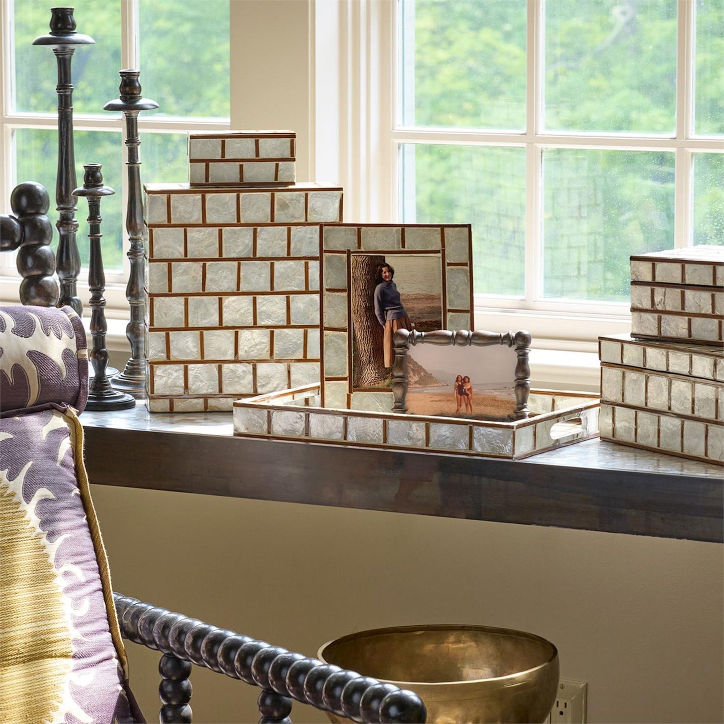 Spindle Faux Wood Photo Frame