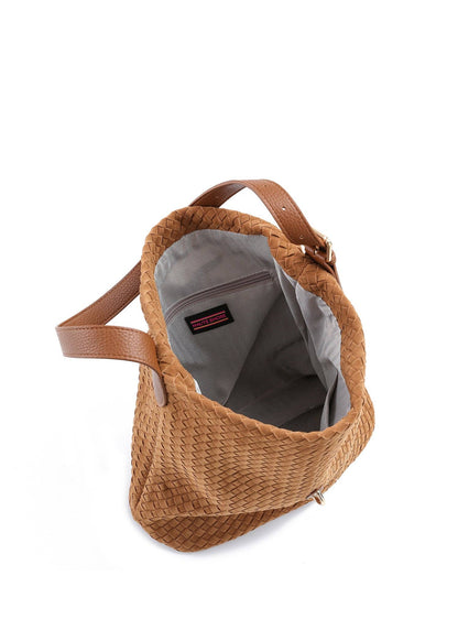 Sandy Woven Saddle Shoulder Bag