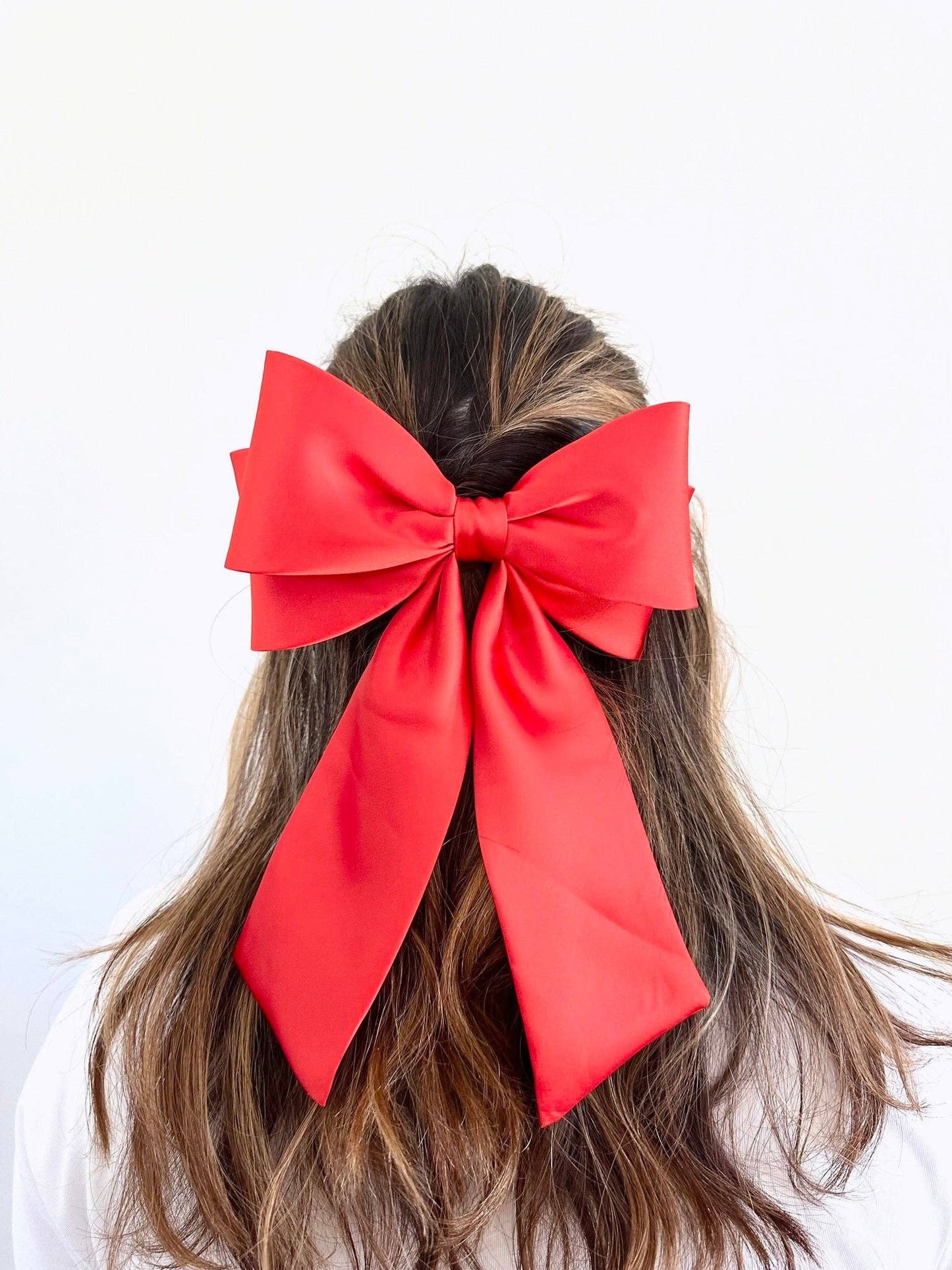 The Perfect Long Satin Hair Bow Barrette