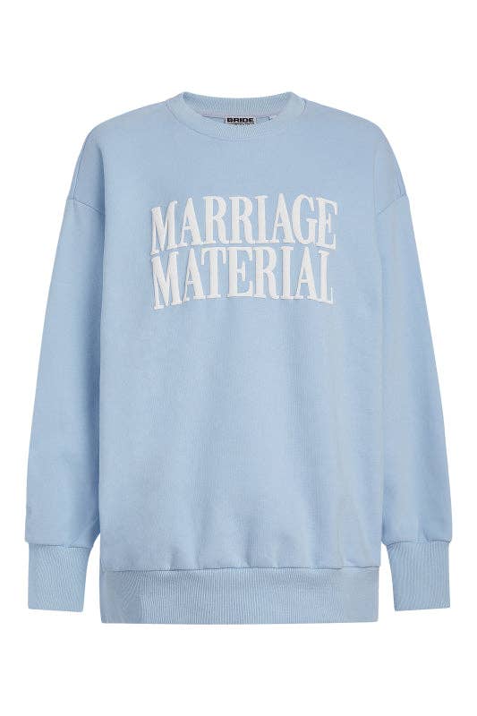 Oversized MARRIAGE MATERIAL™ Light Blue Crewneck