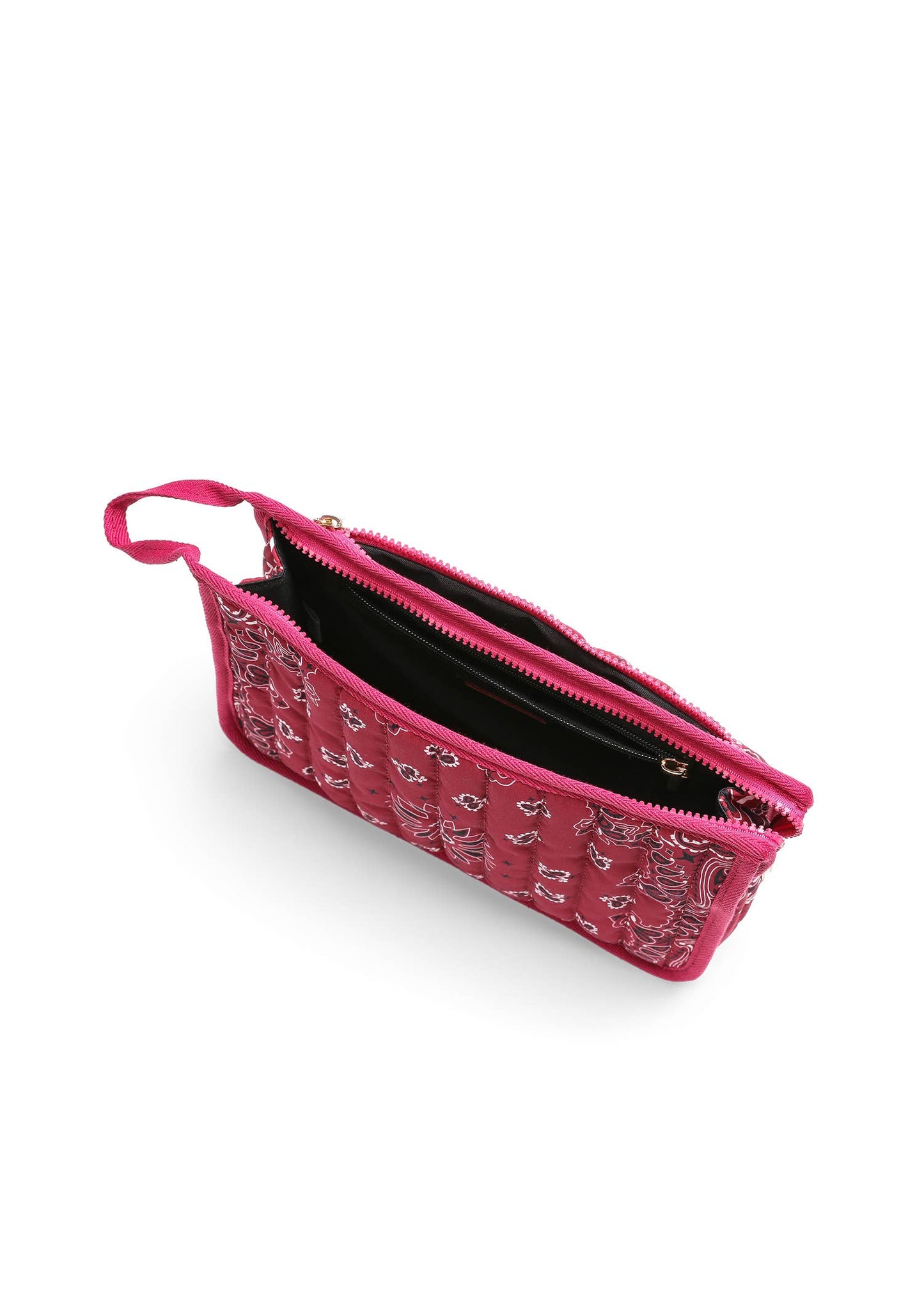 Beau Burgundy Bandana Print Pouch