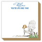 Relax You're On Lake Time Hair and Fishing Pole Luxe Notepad