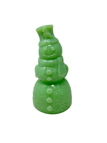 Glass Snowman w/ Cardinal on Hat