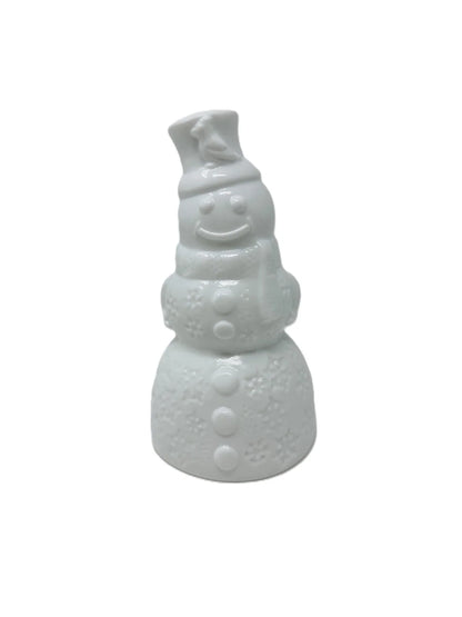 Glass Snowman w/ Cardinal on Hat