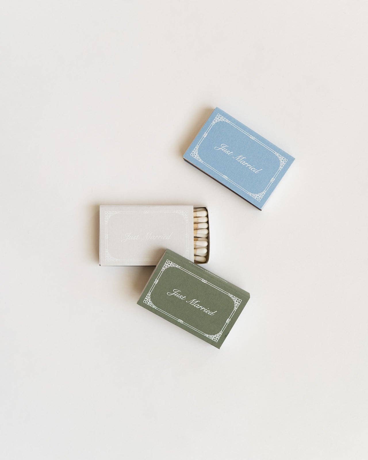 Just Married Matchbox (White)