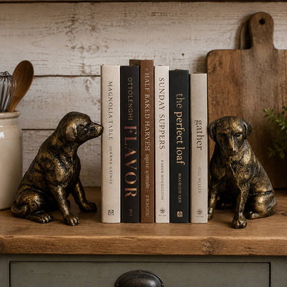S/2, Iron Dog Decorative Bookend Set, Set of 2