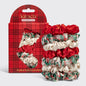 Holiday Ruched Satin Scrunchies 7pc Set